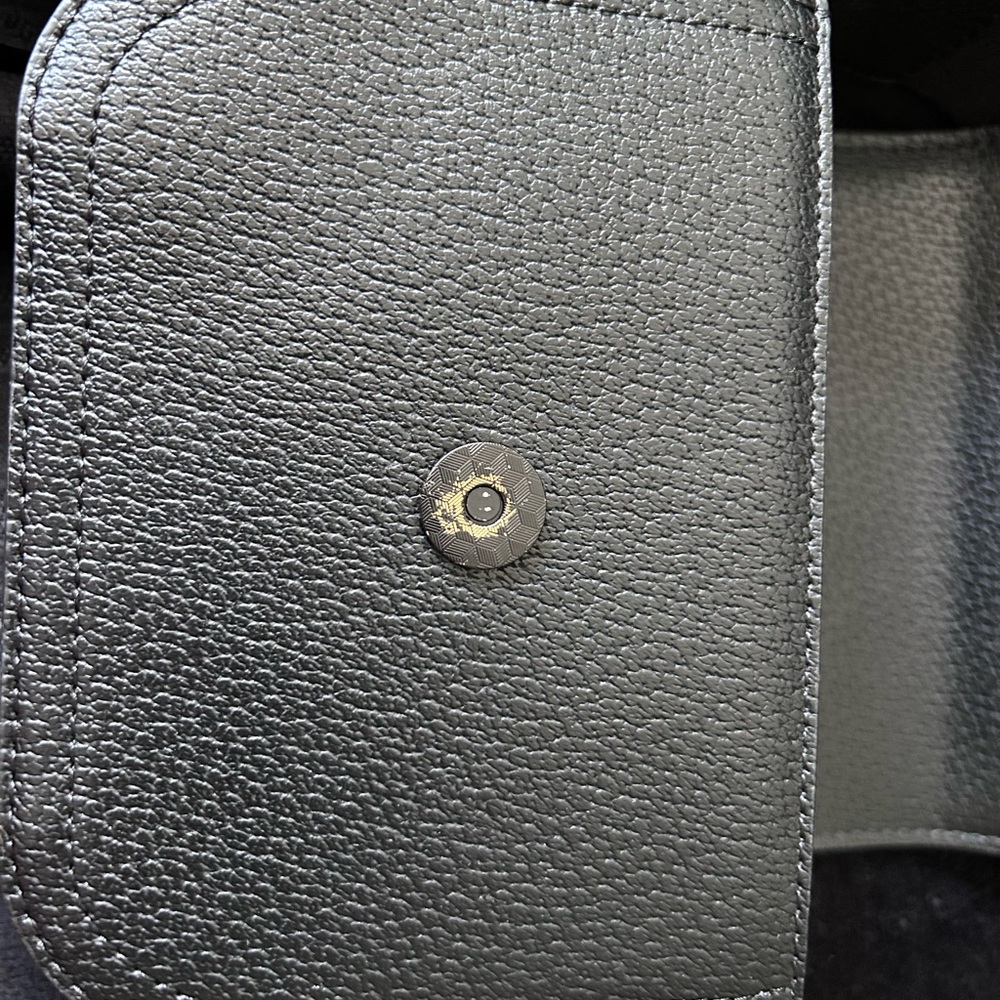 True Religion Black Leather Messenger with Logo Strap - Picture 8 of 10